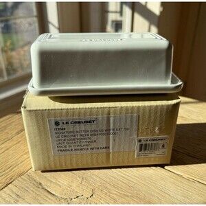 NEW Le Creuset Stoneware Signature Single Stick Butter Dish White